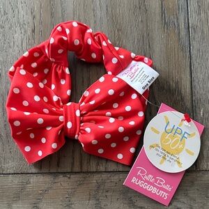 Ruffle Butts Red and White Polka Dot Hair Bow